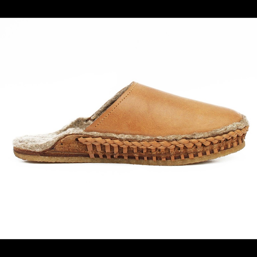 Mohinders leather / wool slippers